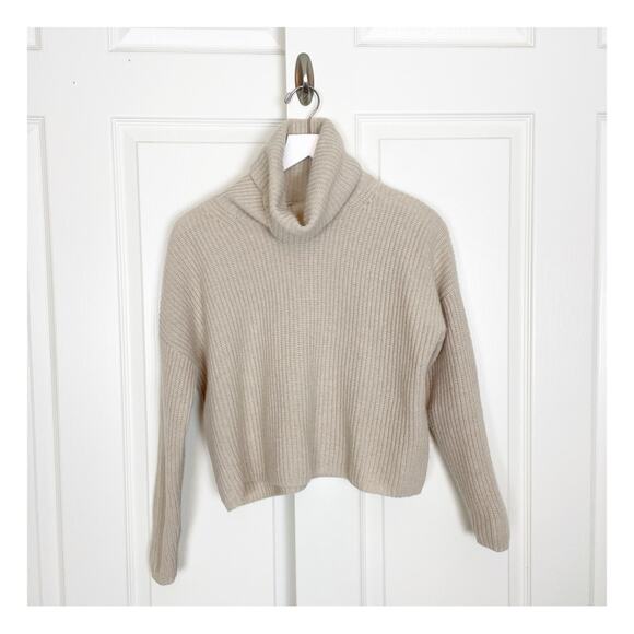 Madewell Resourced Cashmere Crop Turtleneck Sweater - Picture 1 of 9